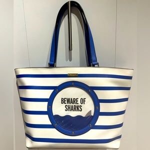 Kate Spade “Beware of Sharks” large bag - rare